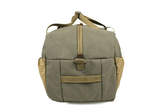 BullPath duffel with coyote accents on a white background