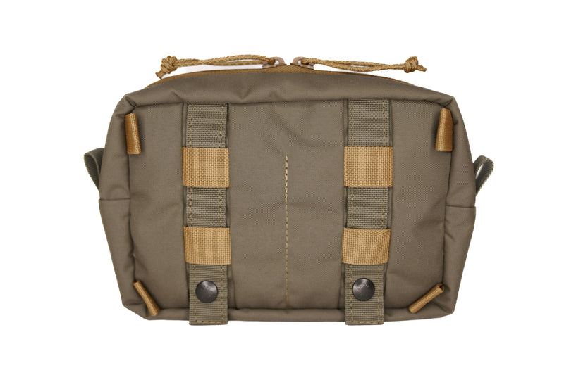 Load image into Gallery viewer, Bull Pak X pouch with brown straps on a white background
