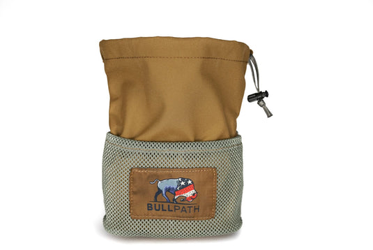 Coyote Brown Saddle Hunting Pouch Close Up