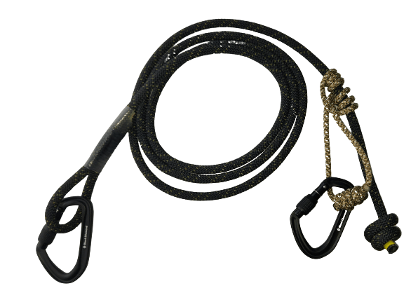 Load image into Gallery viewer, Black lineman&#39;s rope for saddle hunting
